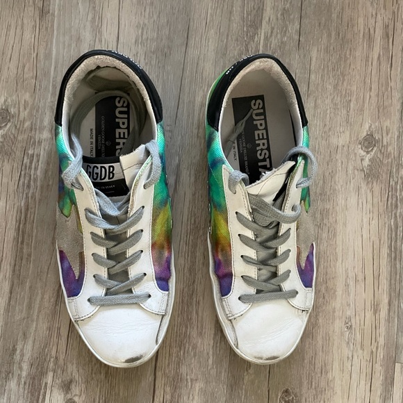GOLDEN GOOSE SUPERSTAR SNEAKERS TIE DYE Worn 2x EUC - Picture 3 of 13